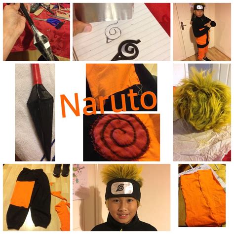 Sew the blue and white strips together, alternating as you go. . Last minute diy naruto costume